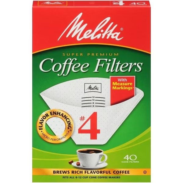 3663622 Coffee Filter, Cone, Paper, White, Melitta, Mfr#: 624402